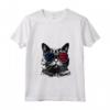 Donna Selkirk Rex Cat 4 luglio America USA Bandiera Maglietta con Collo a V - Regalo per Proprietari di Gatti - Ideale per Natale, Ringraziamento o Compleanni