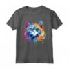 Selkirk Rex Cat Face Splash Art - Colorato Maglietta per Amanti dei Gatti - Ideale per Mostrare l'Amore per i Selkirk Rex