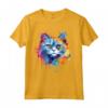 Selkirk Rex Cat Face Splash Art - Colorato Maglietta per Amanti dei Gatti - Ideale per Mostrare l'Amore per i Selkirk Rex
