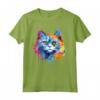 Selkirk Rex Cat Face Splash Art - Colorato Maglietta per Amanti dei Gatti - Ideale per Mostrare l'Amore per i Selkirk Rex