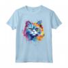 Selkirk Rex Cat Face Splash Art - Colorato Maglietta per Amanti dei Gatti - Ideale per Mostrare l'Amore per i Selkirk Rex