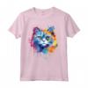 Selkirk Rex Cat Face Splash Art - Colorato Maglietta per Amanti dei Gatti - Ideale per Mostrare l'Amore per i Selkirk Rex