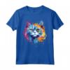 Selkirk Rex Cat Face Splash Art - Colorato Maglietta per Amanti dei Gatti - Ideale per Mostrare l'Amore per i Selkirk Rex