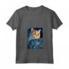 Donna Selkirk Rex Cat Notte Stellata Pittura Uomini Donne Bambini - Maglietta con Collo a V - Fantastico Regalo per Amanti dei Gatti Selkirk Rex
