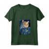 Donna Selkirk Rex Cat Notte Stellata Pittura Uomini Donne Bambini - Maglietta con Collo a V - Fantastico Regalo per Amanti dei Gatti Selkirk Rex