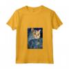 Donna Selkirk Rex Cat Notte Stellata Pittura Uomini Donne Bambini - Maglietta con Collo a V - Fantastico Regalo per Amanti dei Gatti Selkirk Rex