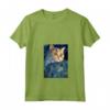 Donna Selkirk Rex Cat Notte Stellata Pittura Uomini Donne Bambini - Maglietta con Collo a V - Fantastico Regalo per Amanti dei Gatti Selkirk Rex
