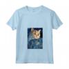 Donna Selkirk Rex Cat Notte Stellata Pittura Uomini Donne Bambini - Maglietta con Collo a V - Fantastico Regalo per Amanti dei Gatti Selkirk Rex
