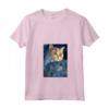 Donna Selkirk Rex Cat Notte Stellata Pittura Uomini Donne Bambini - Maglietta con Collo a V - Fantastico Regalo per Amanti dei Gatti Selkirk Rex