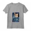 Donna Selkirk Rex Cat Notte Stellata Pittura Uomini Donne Bambini - Maglietta con Collo a V - Fantastico Regalo per Amanti dei Gatti Selkirk Rex