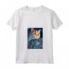 Donna Selkirk Rex Cat Notte Stellata Pittura Uomini Donne Bambini - Maglietta con Collo a V - Fantastico Regalo per Amanti dei Gatti Selkirk Rex