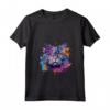 Donna Colorato Selkirk Rex Cat Face Splash Art Maglietta con Collo a V - Celebra la Bellezza Felina - Ideale per Amanti dei Gatti Selkirk Rex