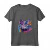 Donna Colorato Selkirk Rex Cat Face Splash Art Maglietta con Collo a V - Celebra la Bellezza Felina - Ideale per Amanti dei Gatti Selkirk Rex