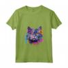 Donna Colorato Selkirk Rex Cat Face Splash Art Maglietta con Collo a V - Celebra la Bellezza Felina - Ideale per Amanti dei Gatti Selkirk Rex