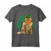 Leprechaun Selkirk Rex St Patricks Day Shamrock Paw Maglietta - Regalo per Amanti dei Gatti - Ideale per San Patrizio