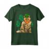 Leprechaun Selkirk Rex St Patricks Day Shamrock Paw Maglietta - Regalo per Amanti dei Gatti - Ideale per San Patrizio