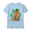 Leprechaun Selkirk Rex St Patricks Day Shamrock Paw Maglietta - Regalo per Amanti dei Gatti - Ideale per San Patrizio