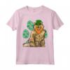Leprechaun Selkirk Rex St Patricks Day Shamrock Paw Maglietta - Regalo per Amanti dei Gatti - Ideale per San Patrizio