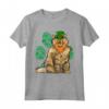 Leprechaun Selkirk Rex St Patricks Day Shamrock Paw Maglietta - Regalo per Amanti dei Gatti - Ideale per San Patrizio