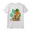 Leprechaun Selkirk Rex St Patricks Day Shamrock Paw Maglietta - Regalo per Amanti dei Gatti - Ideale per San Patrizio