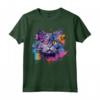Colorato Selkirk Rex Cat Face Splash Art Maglietta - Design Artistico per Amanti dei Gatti Selkirk Rex