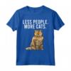 Meno Persone più Gatti - Selkirk Rex Divertente Maglietta per Amanti dei Gatti Introversi - Regalo per Familiari e Amici