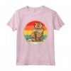 Divertente Vintage Tramonto Selkirk Rex Gatto Maglietta - Regalo per Amanti dei Gatti - Ideale per gli Amanti degli Animali