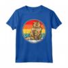 Divertente Vintage Tramonto Selkirk Rex Gatto Maglietta - Regalo per Amanti dei Gatti - Ideale per gli Amanti degli Animali