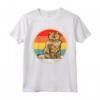 Divertente Vintage Tramonto Selkirk Rex Gatto Maglietta - Regalo per Amanti dei Gatti - Ideale per gli Amanti degli Animali