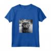 Selkirk Rex Cat Fotografia Cinematografica in Bianco e Nero - Maglietta con Collo a V per Amanti dei Gatti - Ideale per Compleanni e Feste