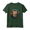 Selkirk Rex - Gatto in vetro colorato Stained Glass Design - Maglietta per Amanti dei Gatti - Regalo Unico per gli Amanti degli Animali