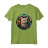 Selkirk Rex - Gatto in vetro colorato Stained Glass Design - Maglietta per Amanti dei Gatti - Regalo Unico per gli Amanti degli Animali
