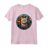 Selkirk Rex - Gatto in vetro colorato Stained Glass Design - Maglietta per Amanti dei Gatti - Regalo Unico per gli Amanti degli Animali
