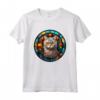 Selkirk Rex - Gatto in vetro colorato Stained Glass Design - Maglietta per Amanti dei Gatti - Regalo Unico per gli Amanti degli Animali