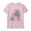 Cherry Blossom - Selkirk Rex Gatto Fiori Floreali Maglietta - Tee Carina per Amanti dei Gatti e della Primavera