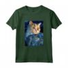 Selkirk Rex Cat Notte Stellata - Maglietta Pittura Gatto per Uomini, Donne e Bambini - Regalo Unico per Amanti dei Gatti Selkirk Rex