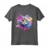 Selkirk Rex - Decorazione colorata con muso di gatto Maglietta per Amanti dei Gatti - Design Arte Splash