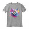 Selkirk Rex - Decorazione colorata con muso di gatto Maglietta per Amanti dei Gatti - Design Arte Splash