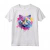 Selkirk Rex - Decorazione colorata con muso di gatto Maglietta per Amanti dei Gatti - Design Arte Splash