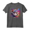 Splash Art Selkirk Rex - Faccia di gatto colorata Maglietta - Ideale per gli Amanti dei Gatti Selkirk Rex e dell'Arte