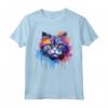 Splash Art Selkirk Rex - Faccia di Gatto Colorata Maglietta - Ideale per Amanti dei Gatti Selkirk Rex - Acquista Online!