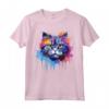 Splash Art Selkirk Rex - Faccia di Gatto Colorata Maglietta - Ideale per Amanti dei Gatti Selkirk Rex - Acquista Online!