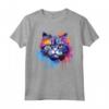 Splash Art Selkirk Rex - Faccia di Gatto Colorata Maglietta - Ideale per Amanti dei Gatti Selkirk Rex - Acquista Online!