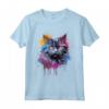 Selkirk Rex Cat Face Colorful Splash Art - Maglietta unica per amanti dei gatti Selkirk Rex - Acquista online!