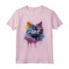 Selkirk Rex Cat Face Colorful Splash Art - Maglietta unica per amanti dei gatti Selkirk Rex - Acquista online!