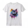 Selkirk Rex Cat Face Colorful Splash Art - Maglietta unica per amanti dei gatti Selkirk Rex - Acquista online!