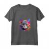 Donna Splash Art Selkirk Rex - Faccia di Gatto Colorata Maglietta con Collo a V - Ideale per Amanti dei Gatti Selkirk Rex