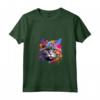 Donna Splash Art Selkirk Rex - Faccia di Gatto Colorata Maglietta con Collo a V - Ideale per Amanti dei Gatti Selkirk Rex