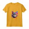 Donna Splash Art Selkirk Rex - Faccia di Gatto Colorata Maglietta con Collo a V - Ideale per Amanti dei Gatti Selkirk Rex