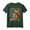 Cappello Santa Natale Selkirk Rex Gatto Brutto - Maglietta Unisex per Amanti dei Gatti - Regalo Divertente per Amici e Familiari
